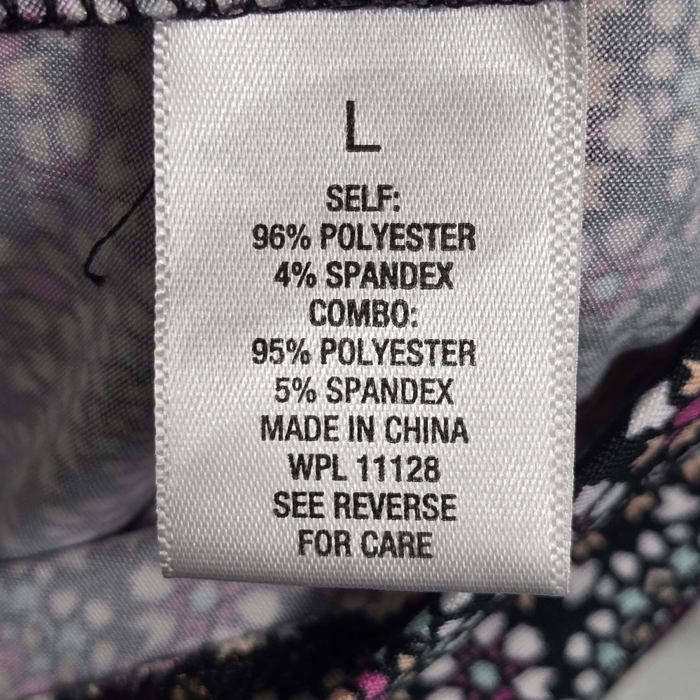 ROZ & ALI ladies Size Large‎ patterned short sleeve top - Picture 6 of 7